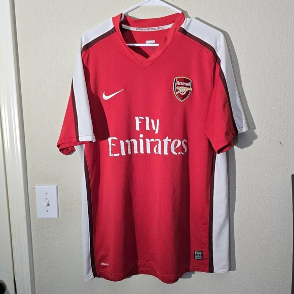 Vintage Y2K Nike Arsenal F.C. Soccer Futbol Home Jersey 2008-2010 Size XL - Picture 1 of 8